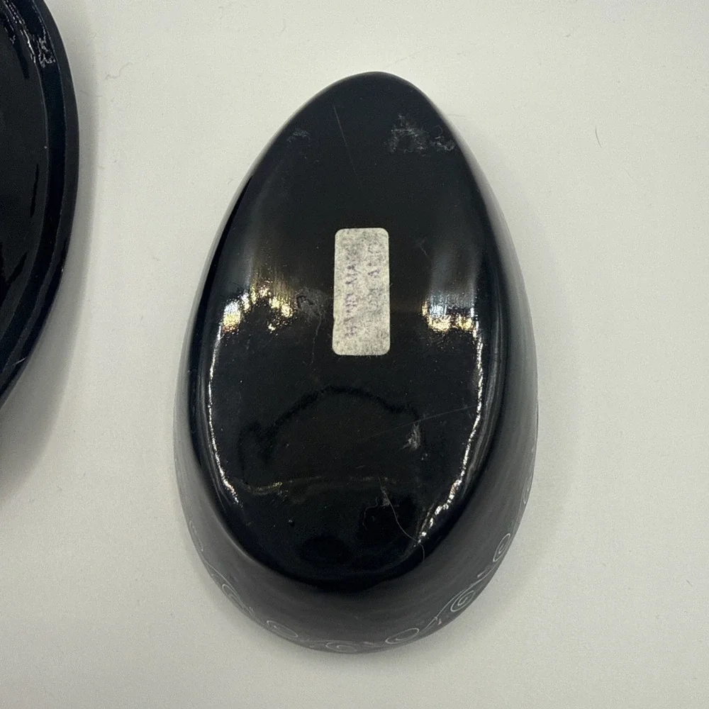 Black Lacquer Wooden Duck Trinket Box Hand Painted Thailand 5